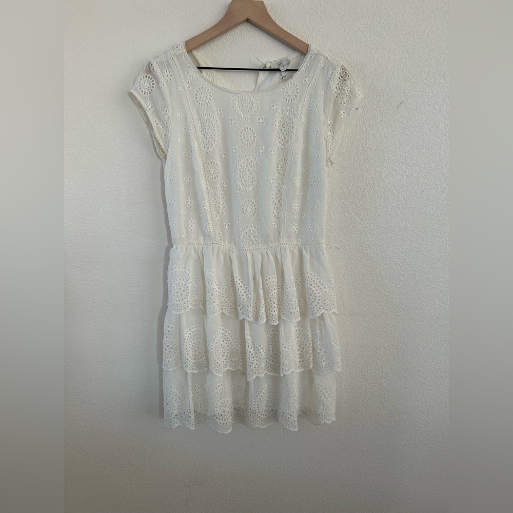 Joie Cream Lace Mini Dress